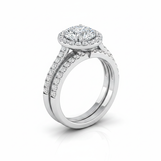 The Christina Matching Wedding Band, Round in Platinum