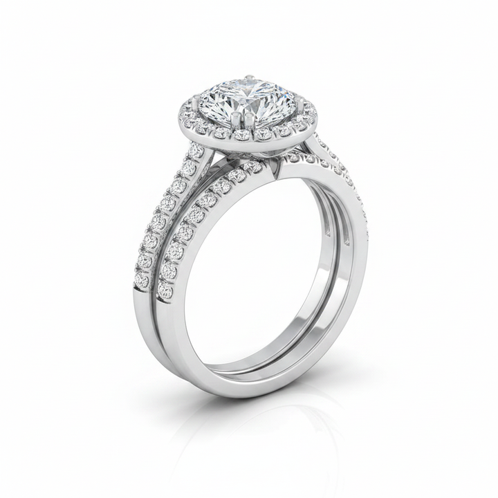 The Christina Matching Wedding Band, Round in Platinum | RockHer