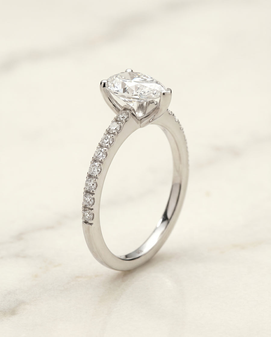 The Norah Engagement Ring, made to order in our Los Angeles atelier