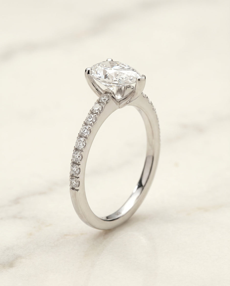 The Norah Select Engagement Ring, made to order in our Los Angeles atelier