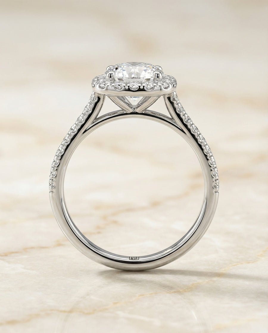 The Bianca Engagement Ring, made to order in our Los Angeles atelier