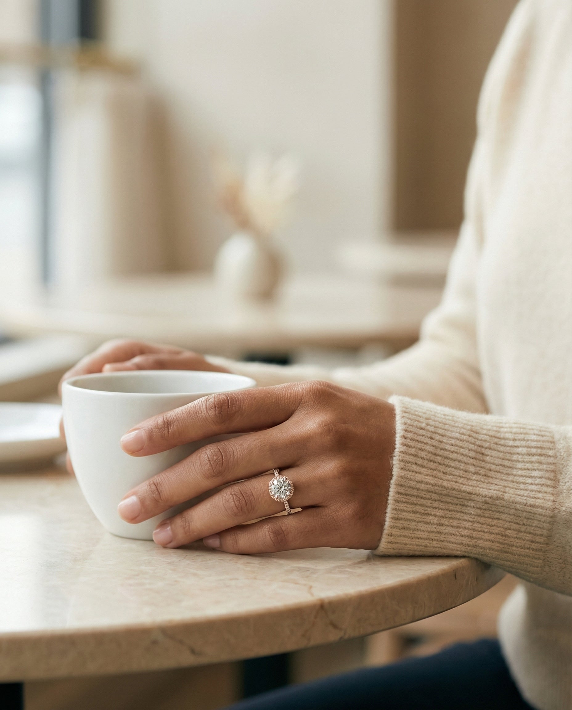 Made to order: The Everly round engagement ring setting in 14K Rose Gold | RockHer