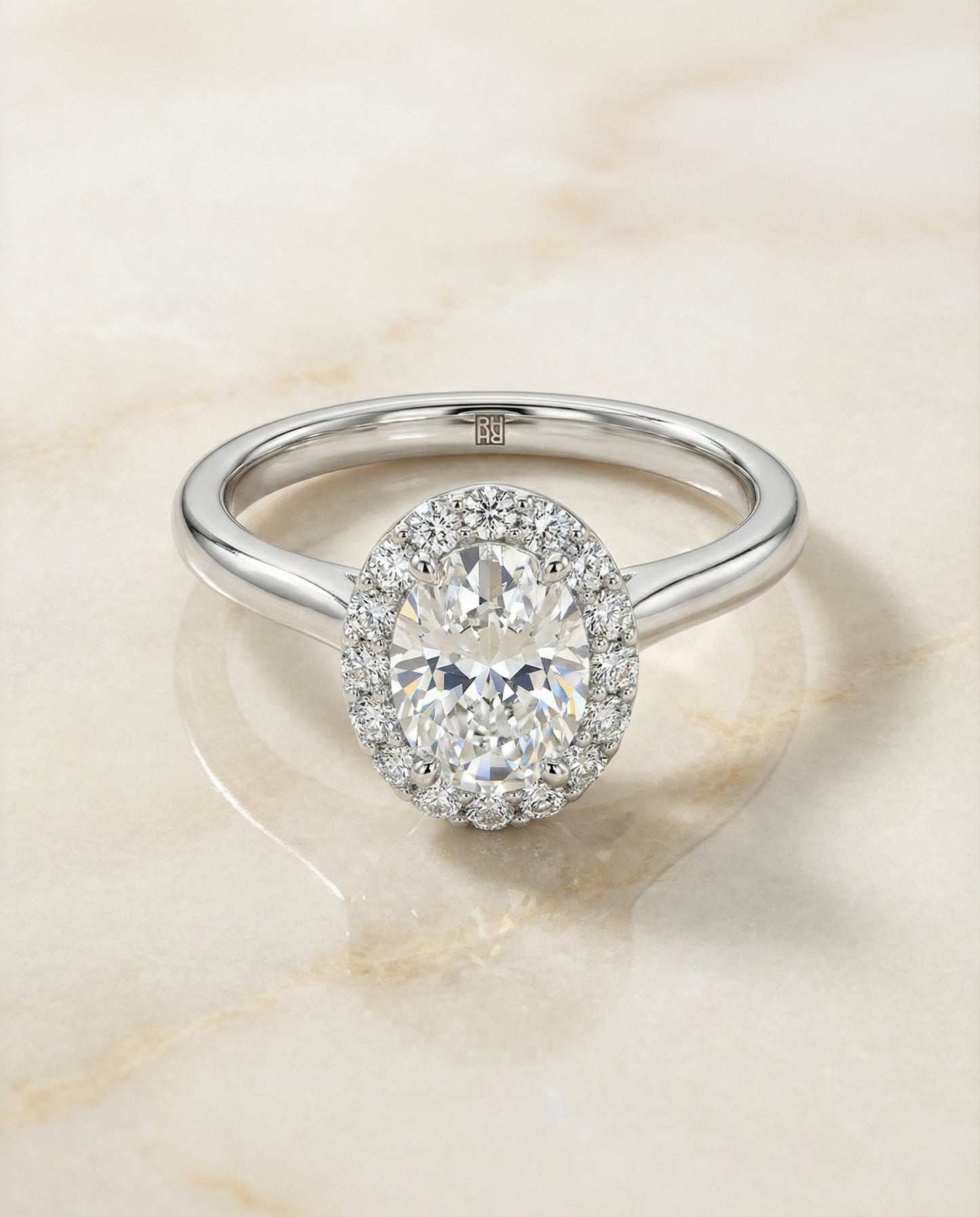 Etta Select Oval engagement ring in Platinum