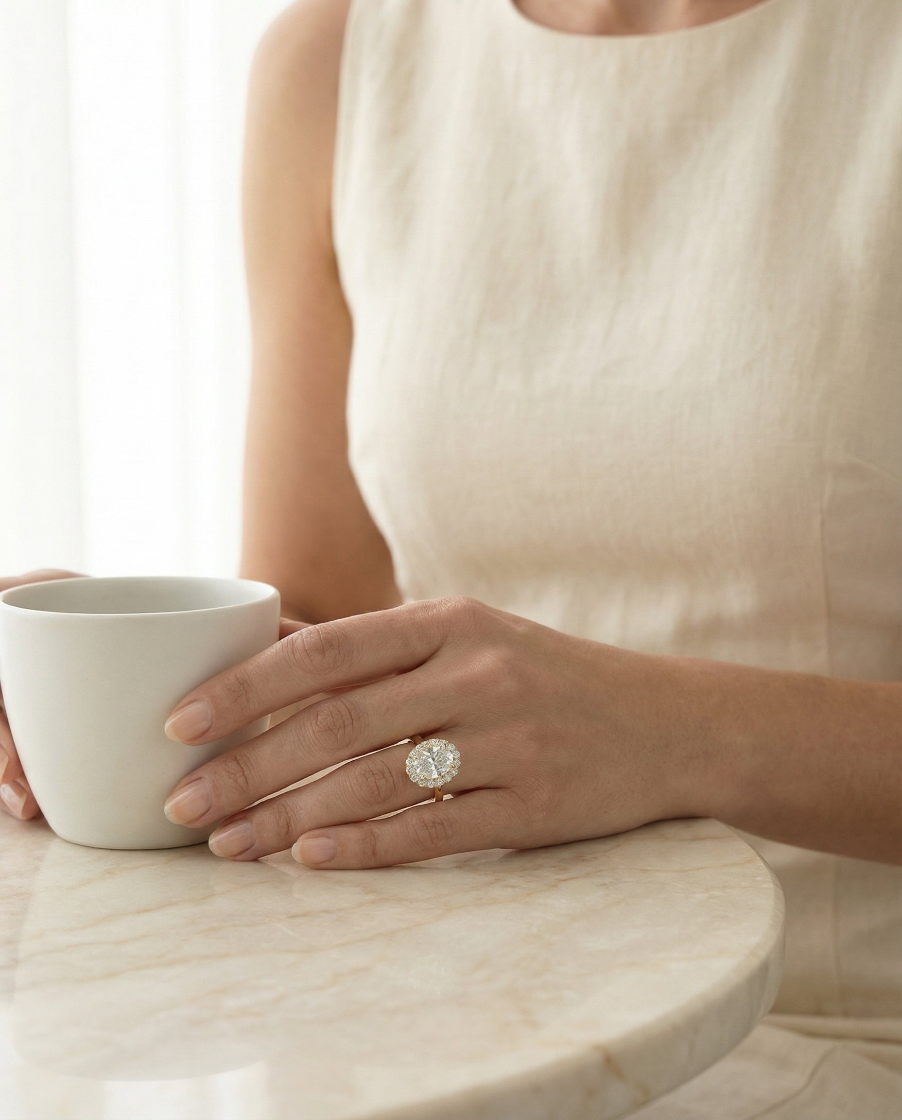 Made to order: The Etta oval engagement ring setting in 18K Yellow Gold | RockHer