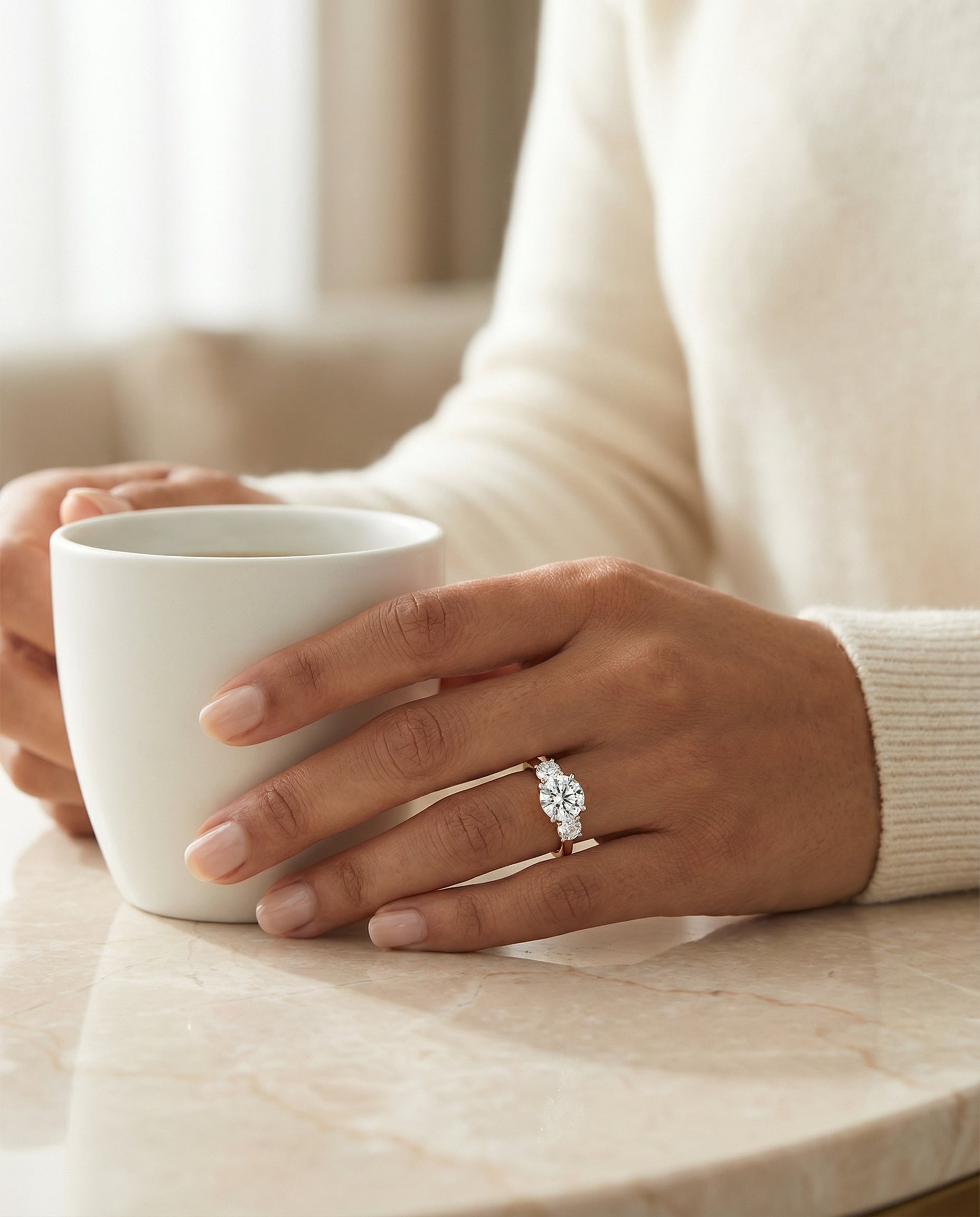 Made to order: The Anita round engagement ring setting in 14K Rose Gold | RockHer