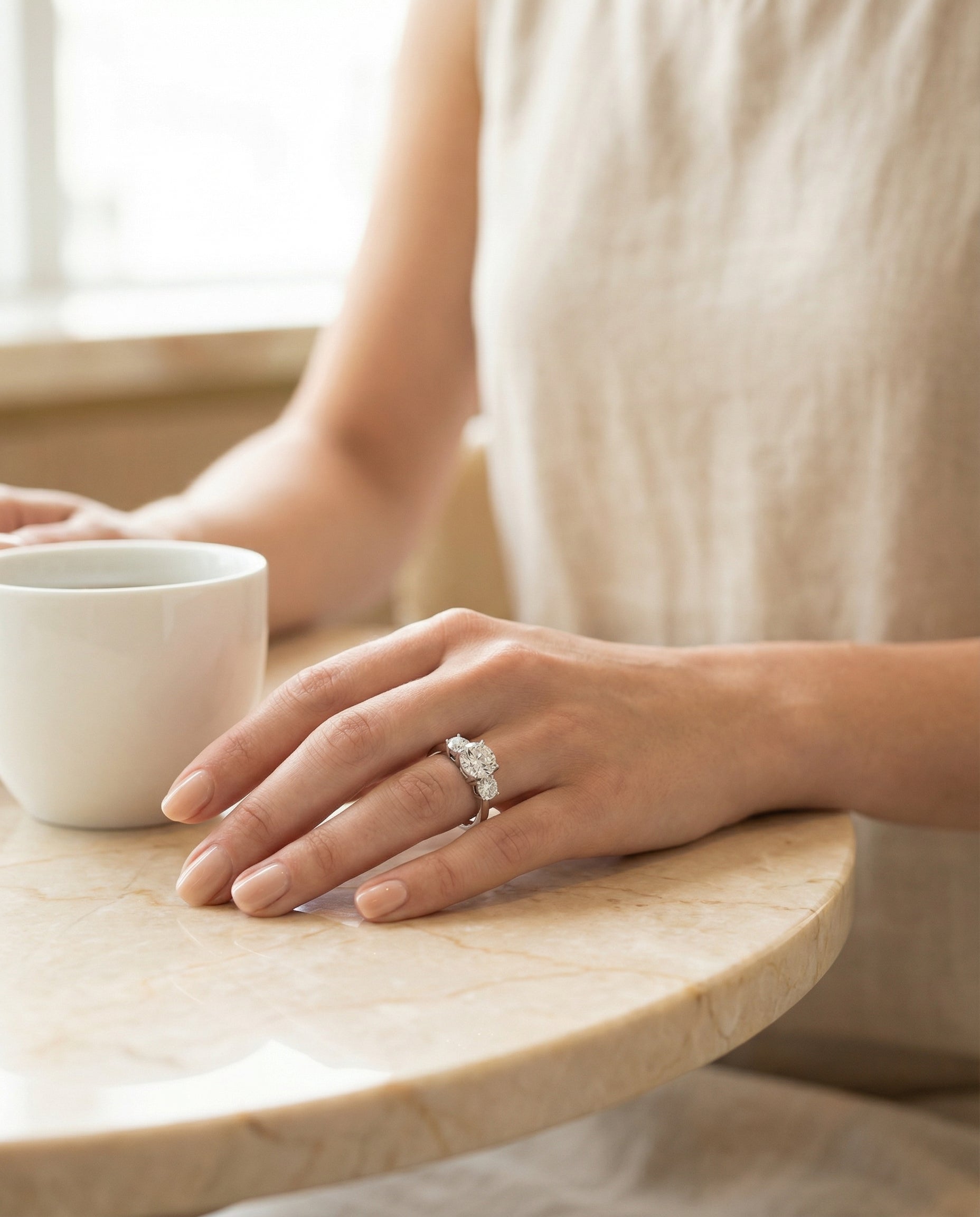 Made to order: The Anita round engagement ring setting in Platinum | RockHer