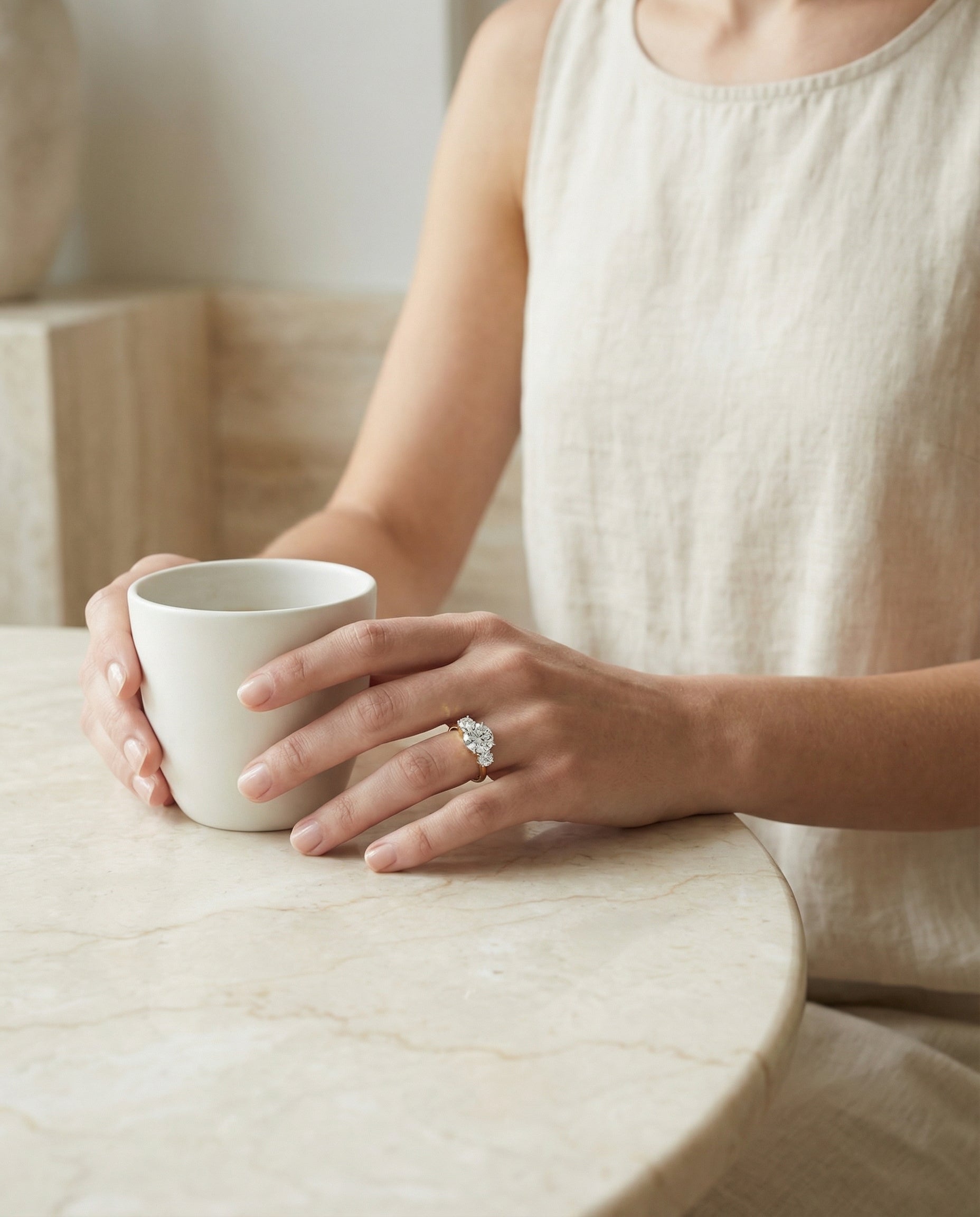 Made to order: The Anita round engagement ring setting in 18K Yellow Gold | RockHer