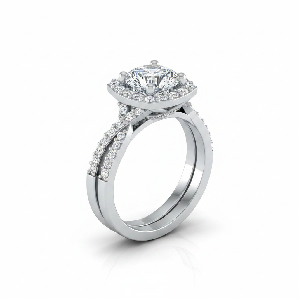 The Clementine Matching Wedding Band, Round in Platinum
