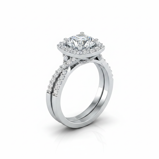 The Clementine Matching Wedding Band, Round in Platinum