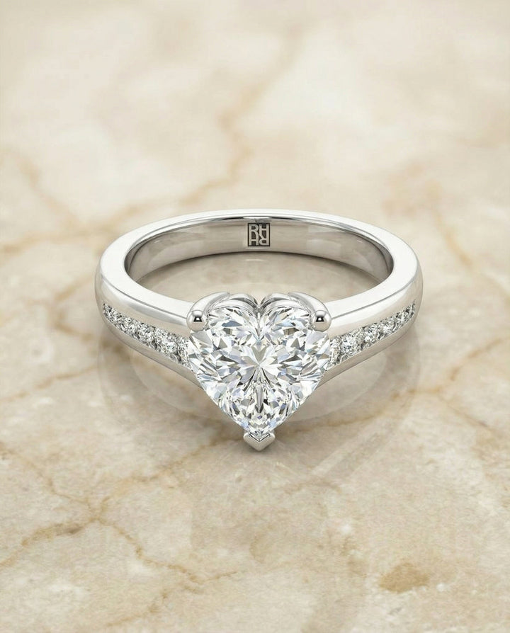 Stevie Select Heart engagement ring in Platinum