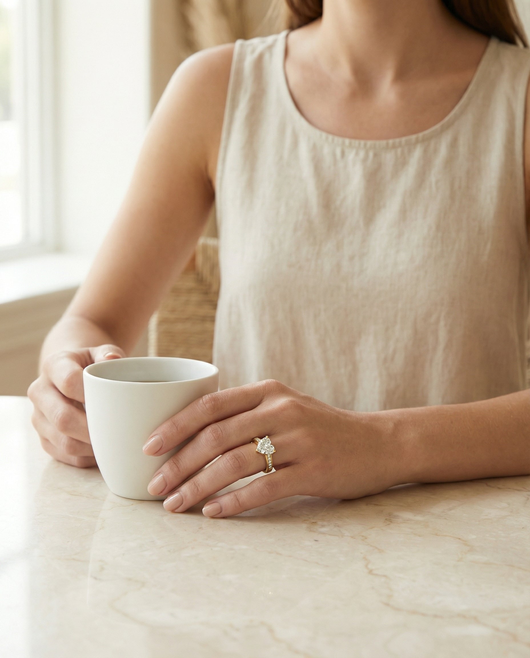 Made to order: The Stevie heart engagement ring setting in 18K Yellow Gold | RockHer