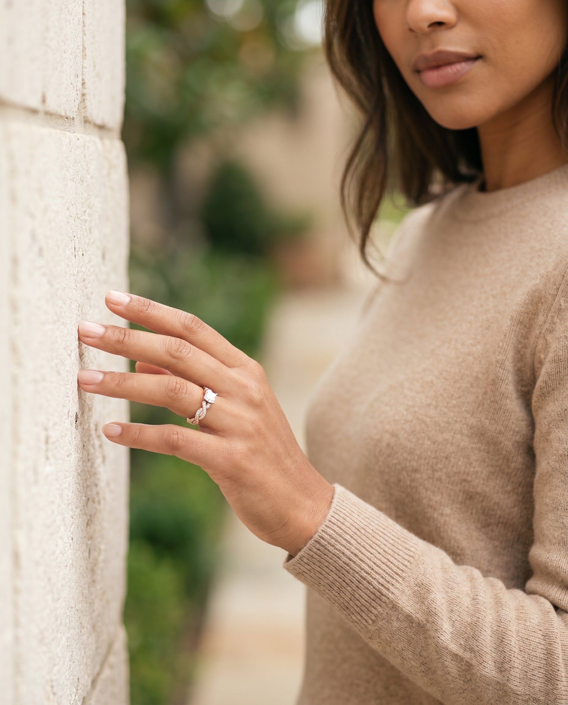 Made to order: The Marie cushion engagement ring setting in 14K Rose Gold | RockHer