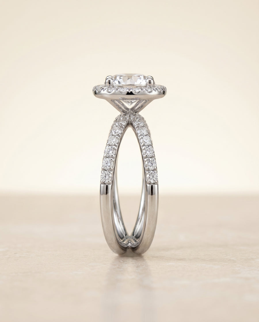 The Joan Engagement Ring, made to order in our Los Angeles atelier