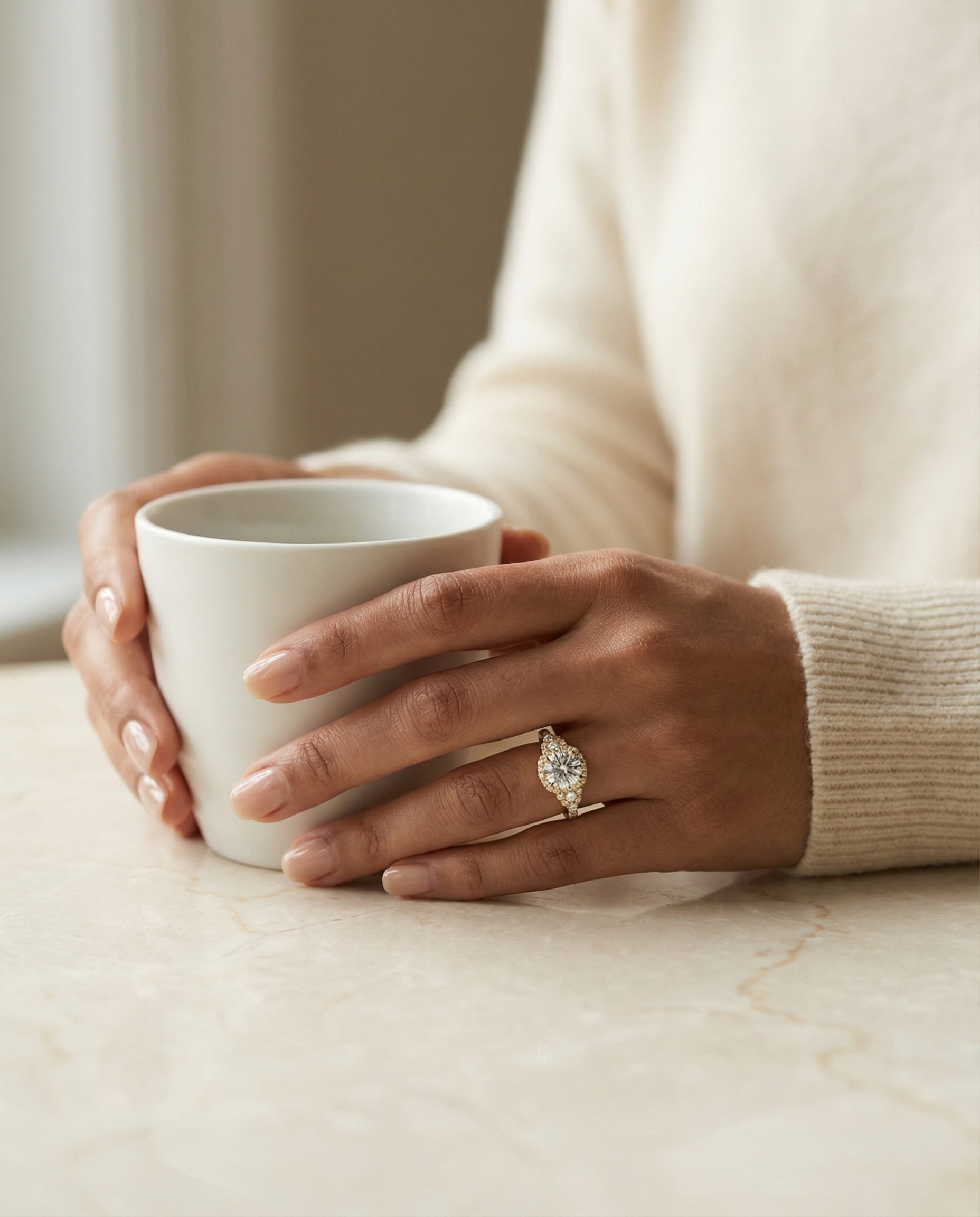 Made to order: The Jennifer round engagement ring setting in 18K Yellow Gold | RockHer