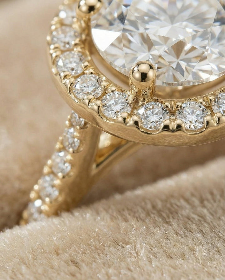 Dionne Select Round engagement ring in 14K Yellow Gold