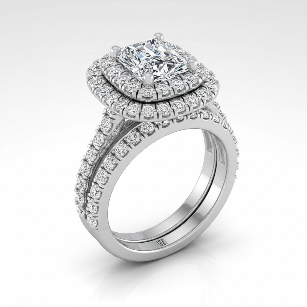 The Dinah Matching Wedding Band, Radiant in Platinum