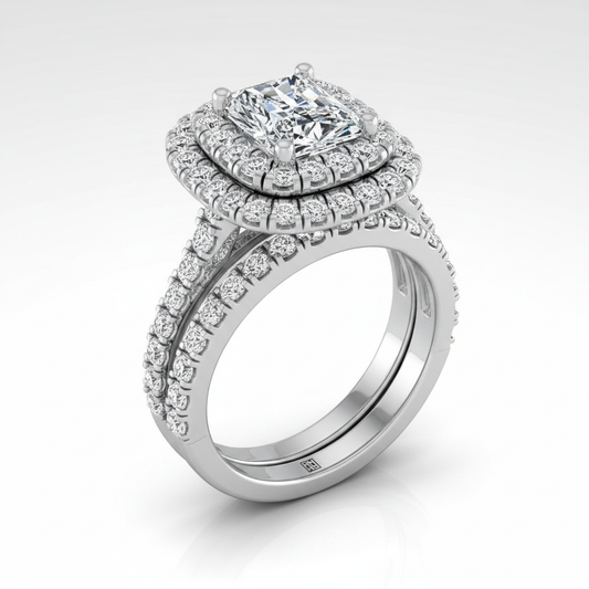 The Dinah Matching Wedding Band, Radiant in Platinum