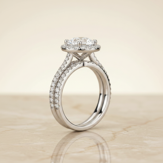 The Dionne Matching Wedding Band, Round in Platinum