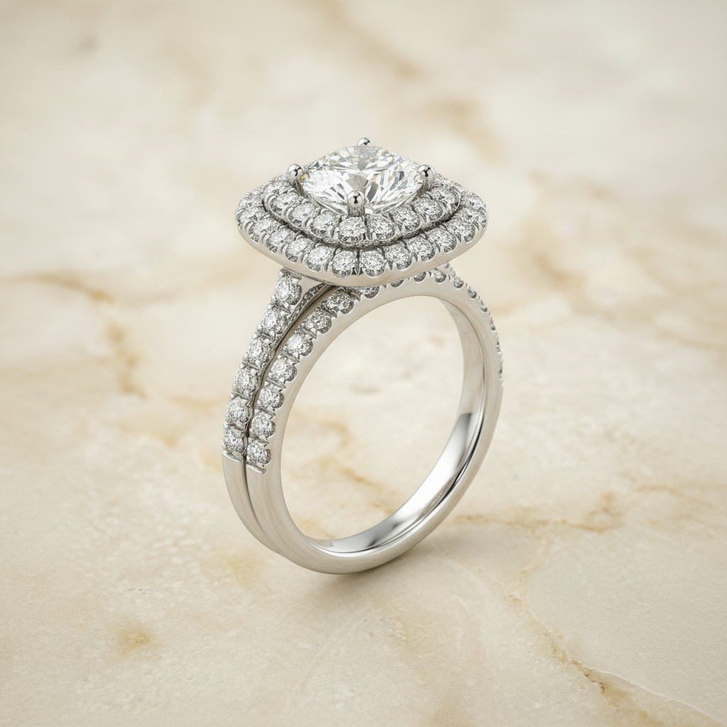 The Dixie Matching Wedding Band, Round in 18K White Gold