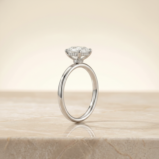 The Dolly Matching Wedding Band, Princess in Platinum