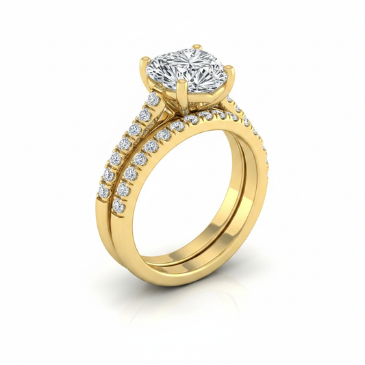 The Donna Matching Wedding Band, Heart in 18K Yellow Gold