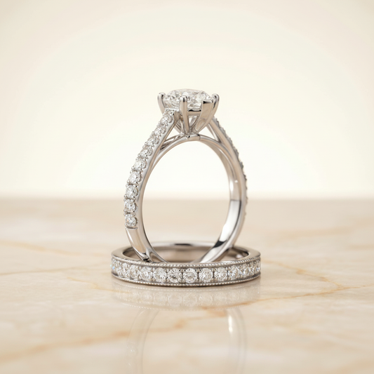 The Donna Matching Wedding Band, Marquise in Platinum