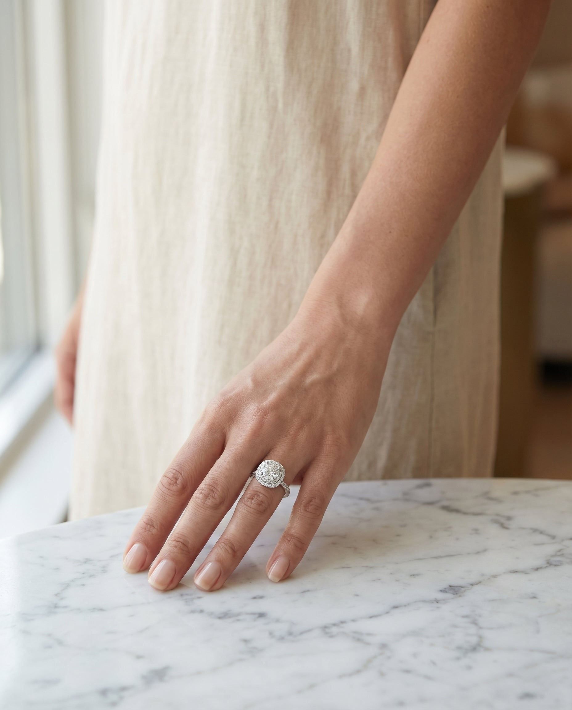 Made to order: The Dixie round engagement ring setting in Platinum | RockHer