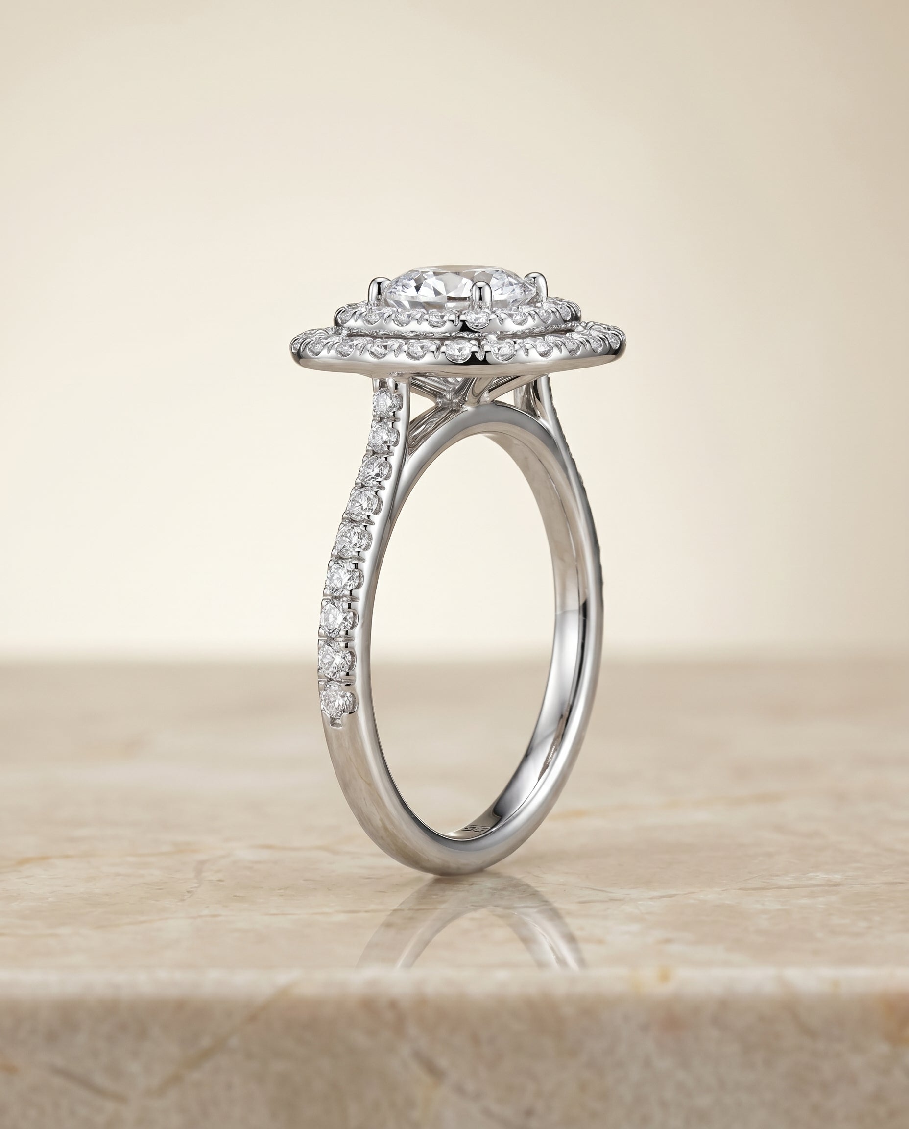 The Cadence cushion engagement ring setting in Platinum | RockHer