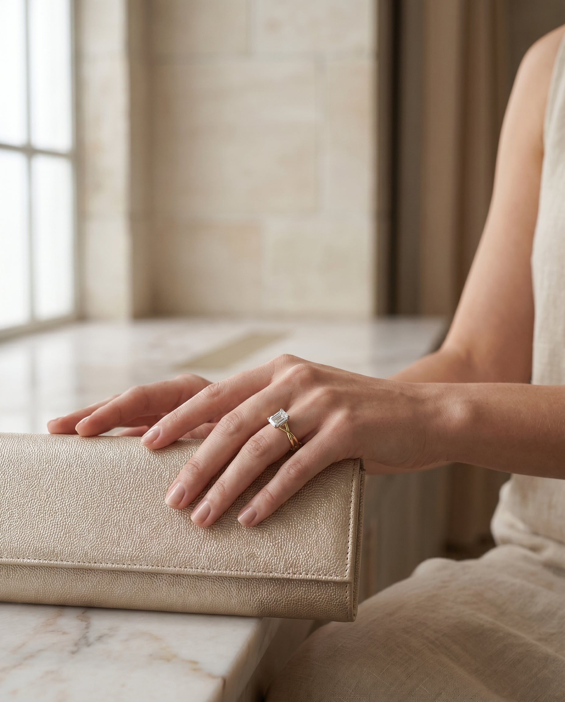 Made to order: The Blondie emerald engagement ring setting in 18K Yellow Gold | RockHer