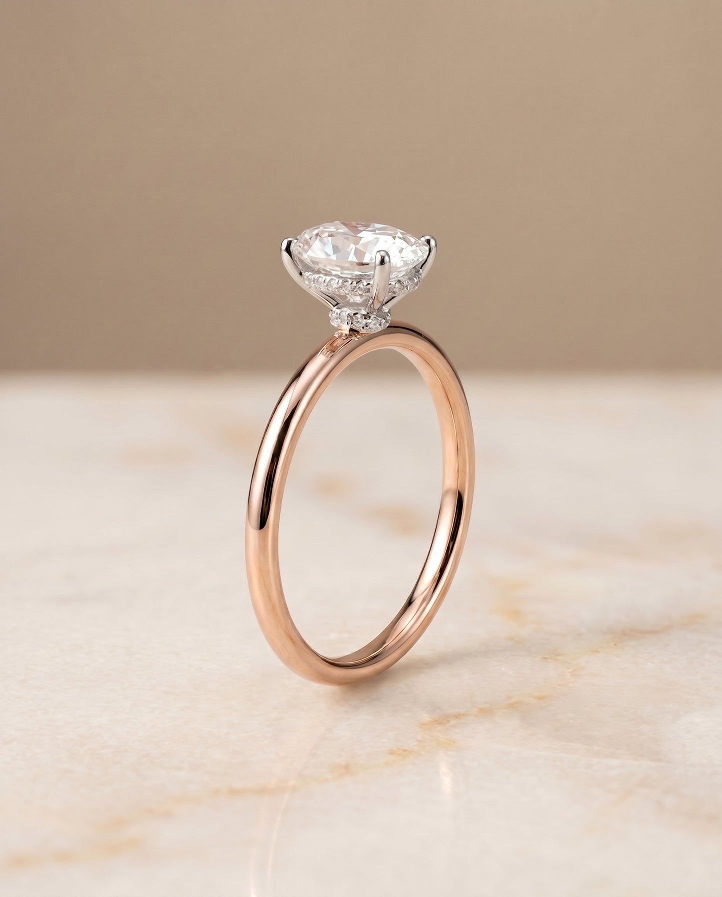 Dolly Select 14kr Oval Double Hidden Halo Solitaire Engagement Ring With 22 Pron – view 1
