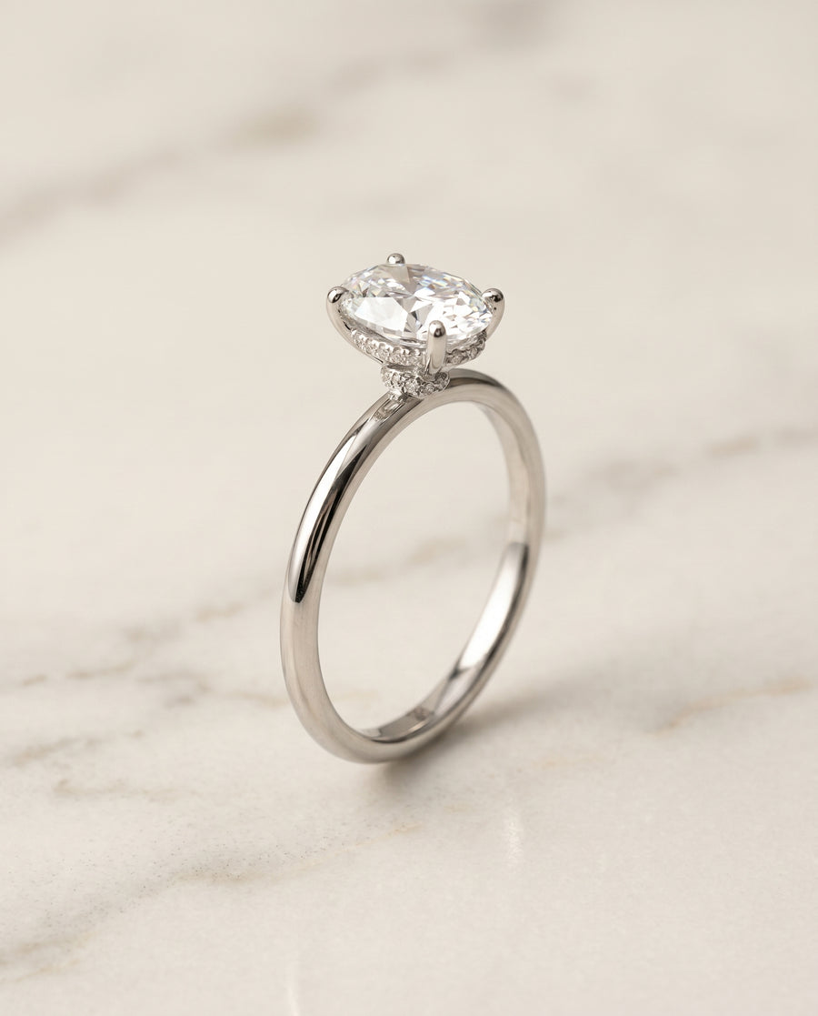 The Dolly Engagement Ring, made to order in our Los Angeles atelier