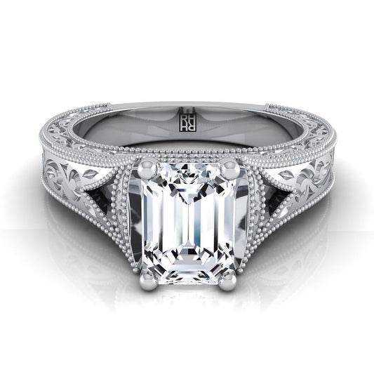 The Janis Select Vintage Solitaire Engagement Ring with Lab Diamond in Platinum - view 1