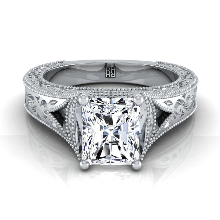 The Janis Select Vintage Solitaire Engagement Ring with Lab Diamond in Platinum - view 1