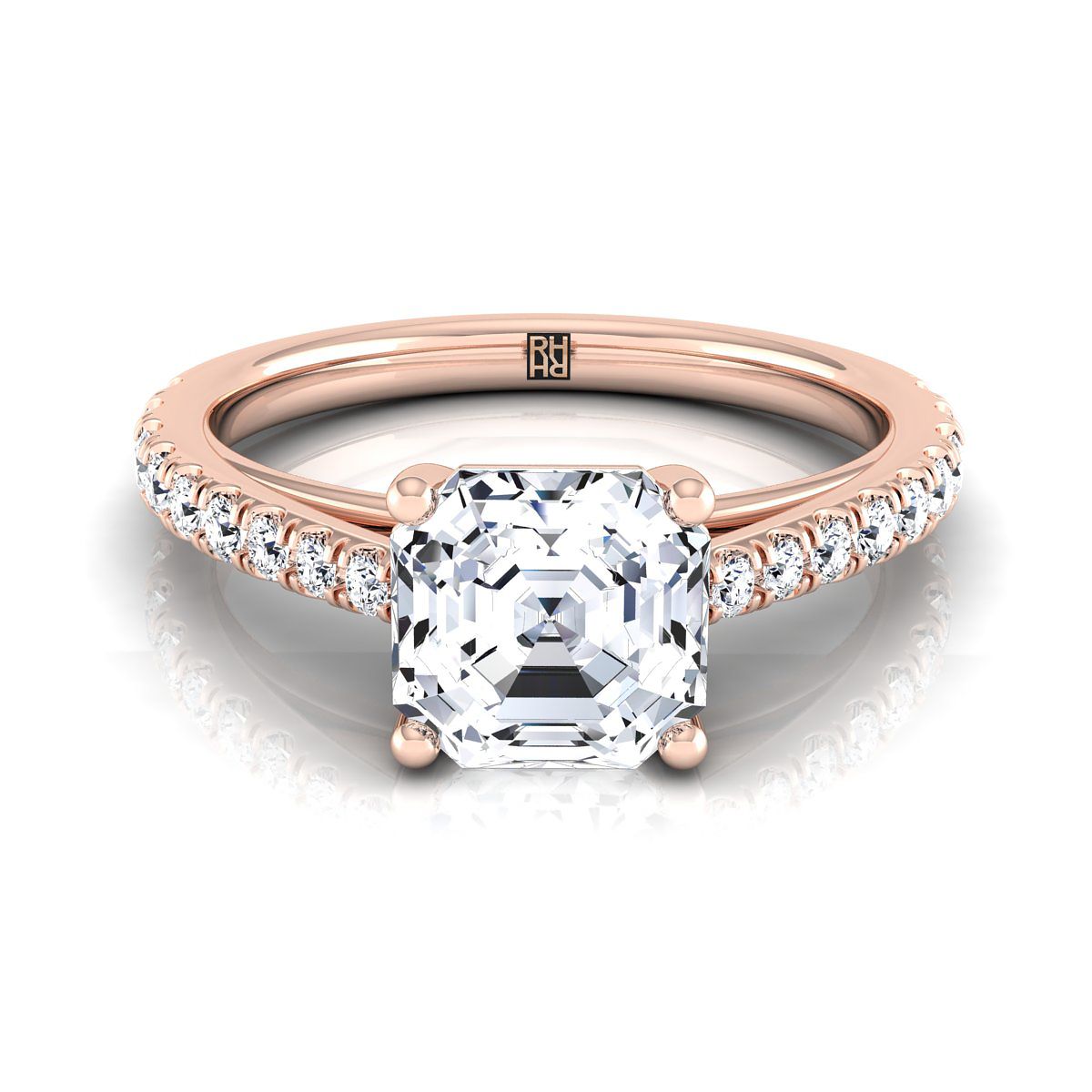 The Donna asscher engagement ring setting in 14K Rose Gold | RockHer