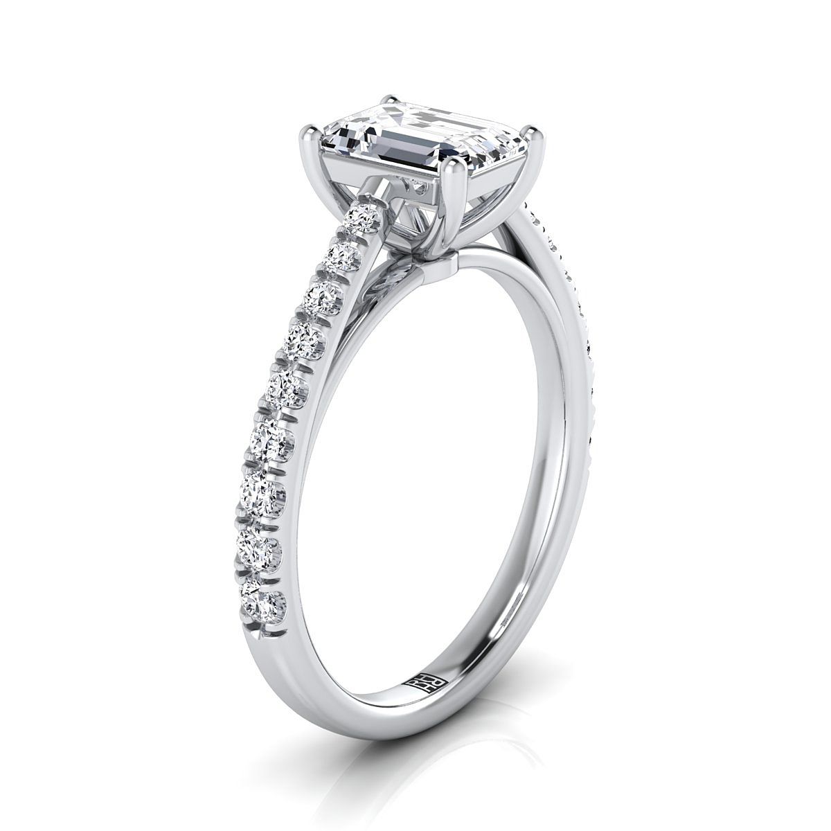 Made to order: The Donna emerald engagement ring setting in 18K White Gold | RockHer
