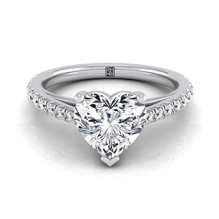 The Donna Select Cathedral Engagement Ring with Lab Diamond in 18K White Gold - view 1