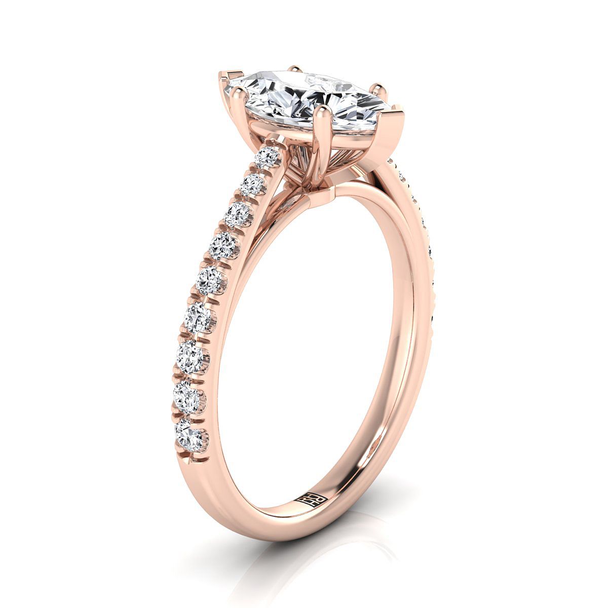 Made to order: The Donna marquise engagement ring setting in 14K Rose Gold | RockHer