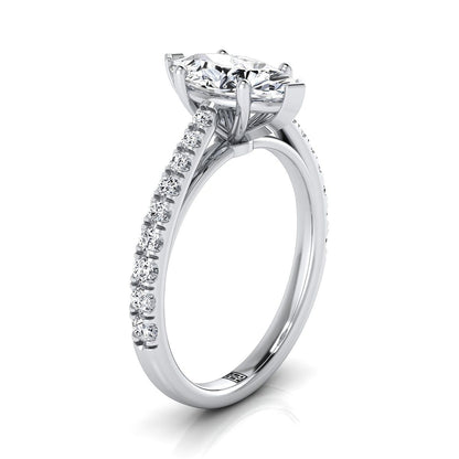 Donna Select Cathedral Marquise Lab Diamond Engagement Ring in Platinum | RockHer