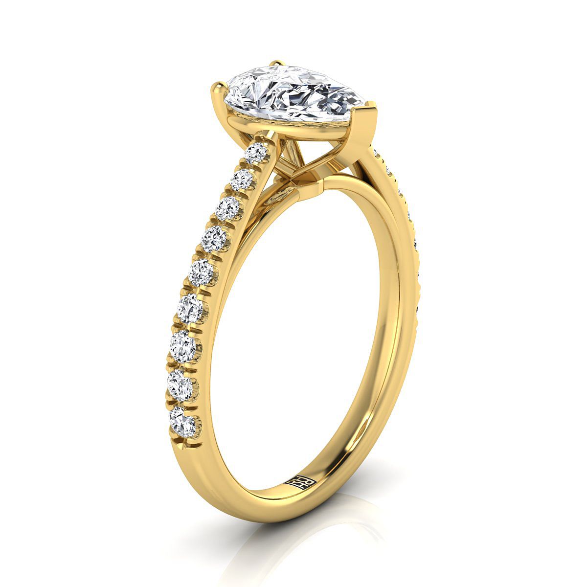 Made to order: The Donna pear engagement ring setting in 18K Yellow Gold | RockHer