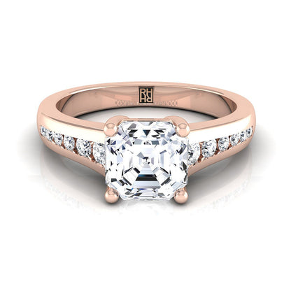 The Stevie Select Channel Set Engagement Ring with Lab Diamond in 14K Rose Gold - view 1