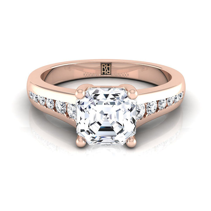 The Stevie Select Channel Set Engagement Ring with Lab Diamond in 14K Rose Gold - view 1