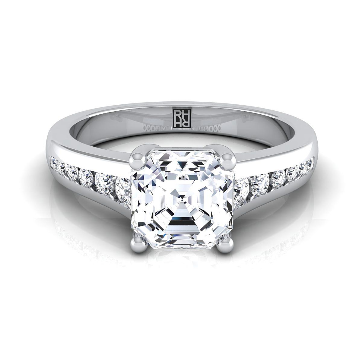 The Stevie asscher engagement ring setting in Platinum | RockHer