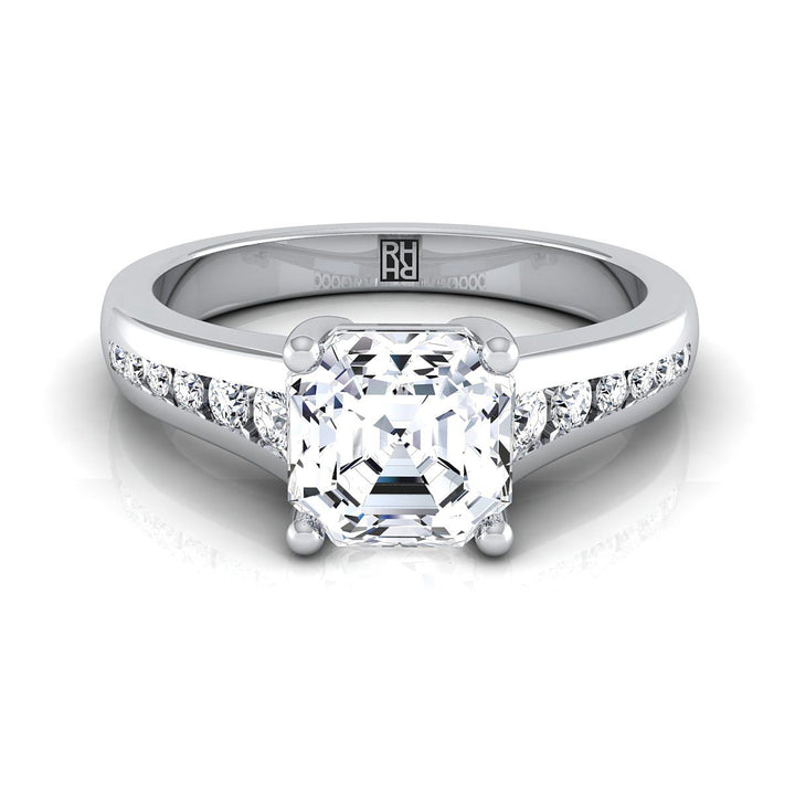 The Stevie Select Channel Set Engagement Ring with Lab Diamond in Platinum - view 1
