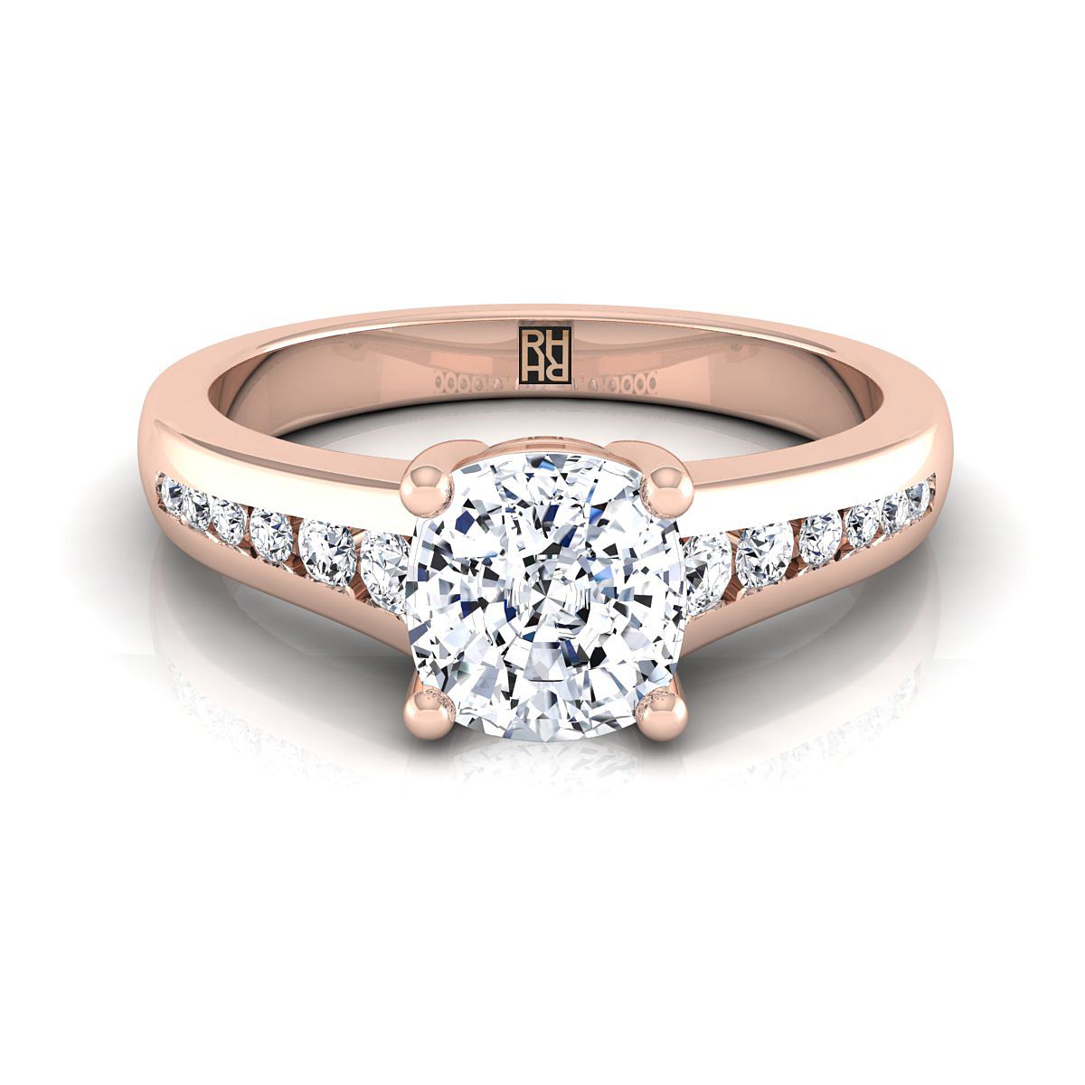 The Stevie cushion engagement ring setting in 14K Rose Gold | RockHer