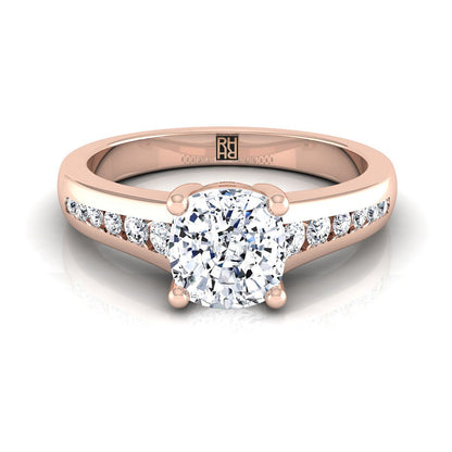 Contemporary Tapered Channel Cushion, in 14K Rose Gold | RockHer