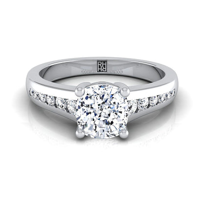 The Stevie cushion engagement ring setting in 18K White Gold | RockHer