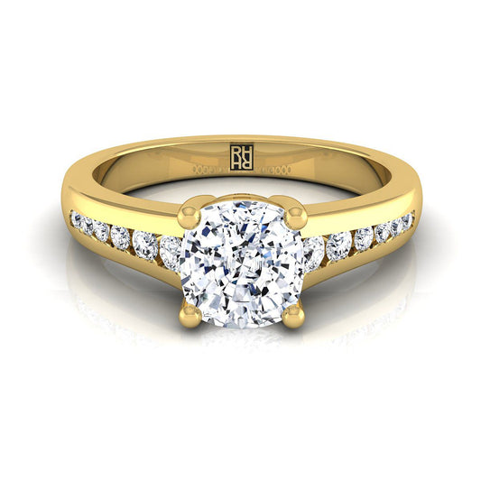 The Stevie Select Channel Set Engagement Ring with Lab Diamond in 18K Yellow Gold - view 1