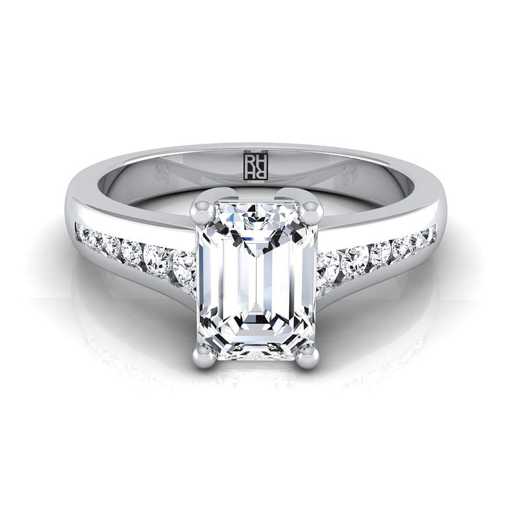 The Stevie Select Channel Set Engagement Ring with Lab Diamond in Platinum - view 1