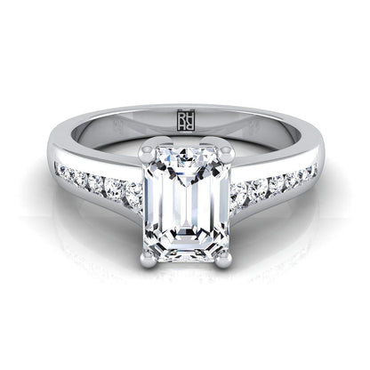 The Stevie Select Channel Set Engagement Ring with Lab Diamond in 18K White Gold - view 1
