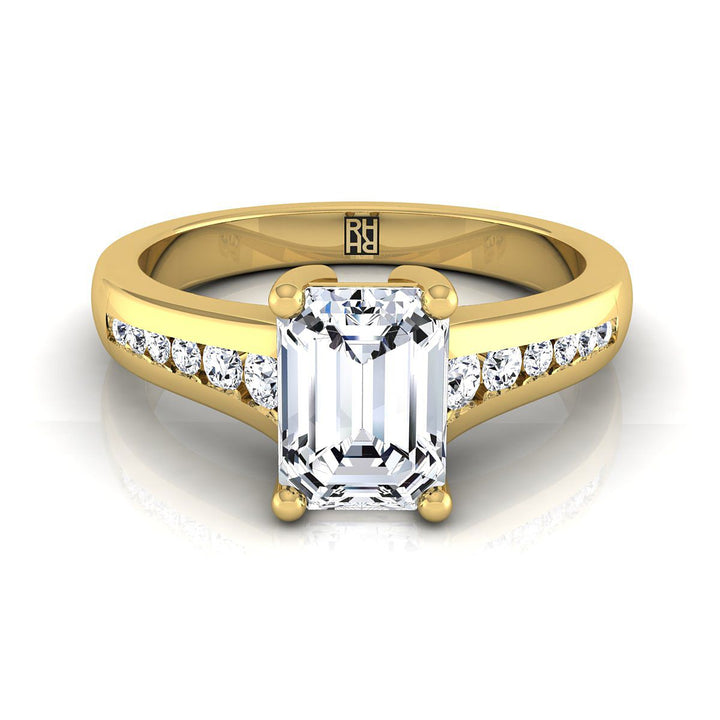 The Stevie Select Channel Set Engagement Ring with Lab Diamond in 18K Yellow Gold - view 1